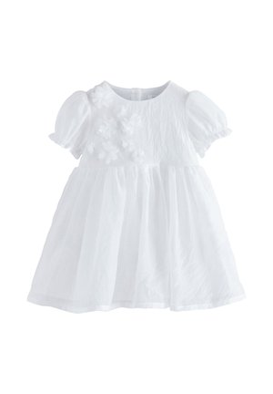 Next REGULAR FIT - FLOWER CORSAGE - Vestido de cóctel - white