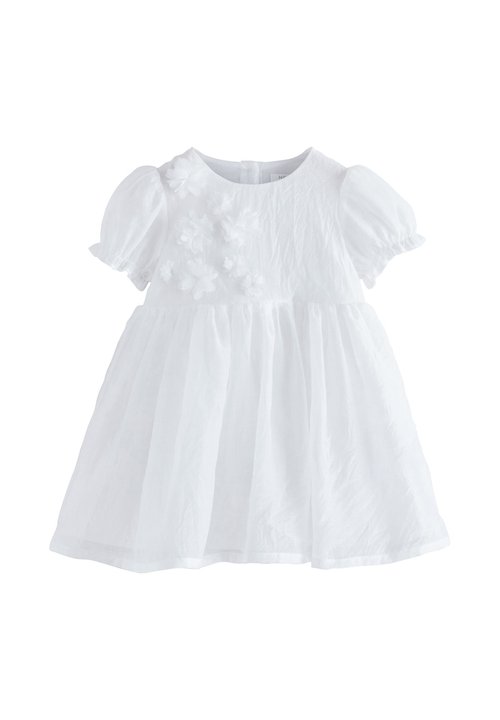 Next REGULAR FIT - FLOWER CORSAGE - Rochie cocktail/Rochie petrecere - white