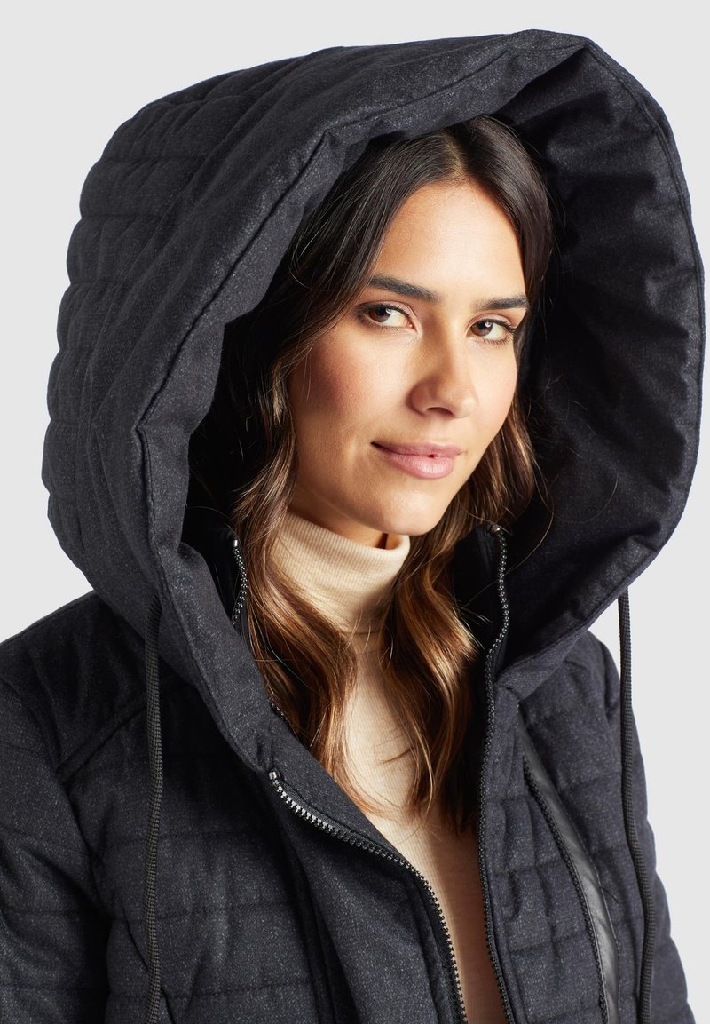 Damen Parkas | khujo MANTEL TOPSY2 Wintermantel schwarz weiß meliert/schwarz meliert - XM33038 Damen Parkas | khujo MANTEL TOPSY2 Wintermantel schwarz weiß meliert/schwarz meliert - XM33038