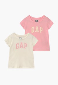 GAP - TODDLER GIRL LOGO 2 PACK - Potiskana majica - light shell/pink Miniaturna slika 1