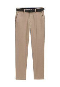 TRAVELER - Stoffhose - beige zig zag structure