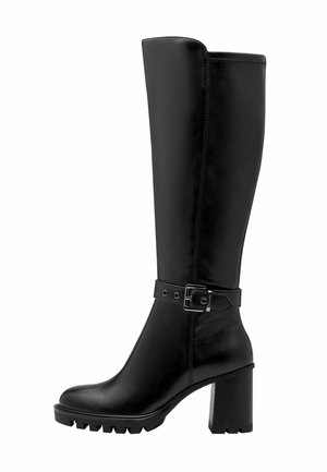 Tamaris Plateaulaarzen - black matt