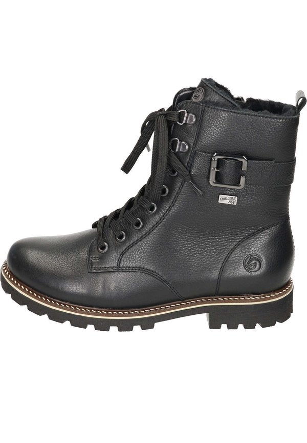 Schnürstiefelette - schwarz