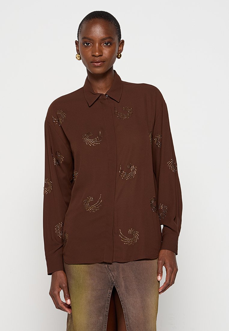 pinko Overhemdblouse bruin