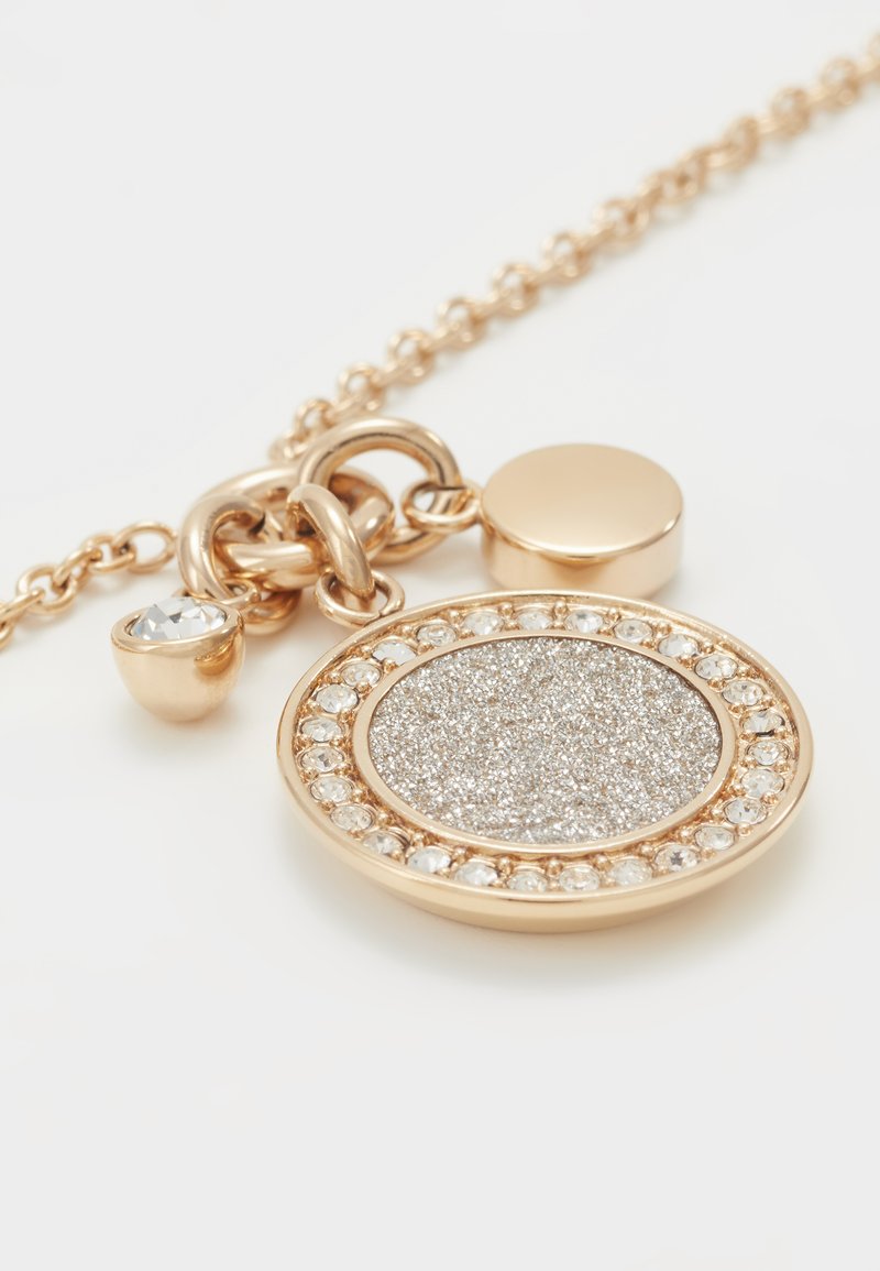 Locket Fossil Charm Kette Rosegold Medaillon Rose Gold Kette