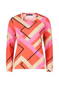 Betty Barclay PRINT MIT RUNDHALSAUSSCHNITT - Langarmshirt - red beige