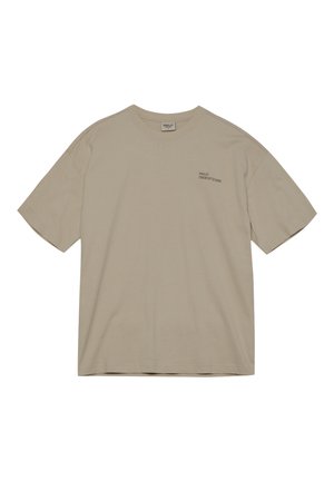 GRAPHIC BOXY - Print T-shirt - oyster gray asphalt