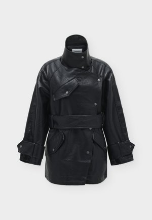 Topshop, TSSILLE COATED JACKET - Яке от изкуствена кожа - black