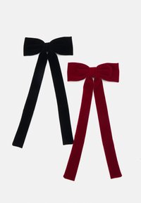 BOW HAIR CLIP 2 PACK - Accessoires cheveux - black/red
