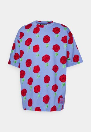 Versace Jeans Couture INTERLOCK ROSES - Printtipaita - periwinkle