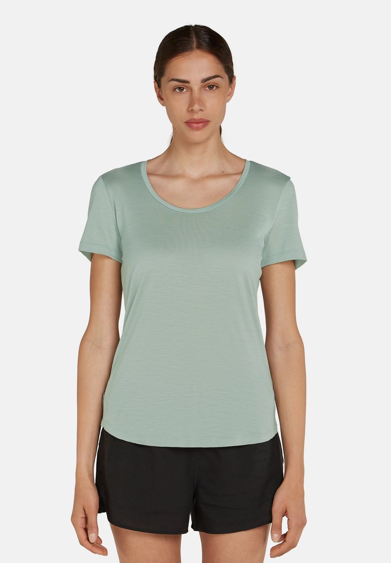 icebreaker WOMEN SPHERE SCOOP TEE - T-shirt - bas - moss