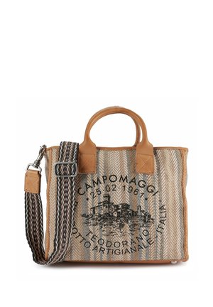 POTHOS - Sac à main - righe beige/azzurro