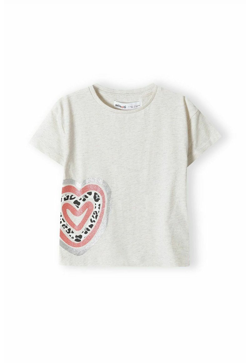 MINOTI SHORT SLEEVE WITH PRINT - Jednoduché tričko - mottled beige
