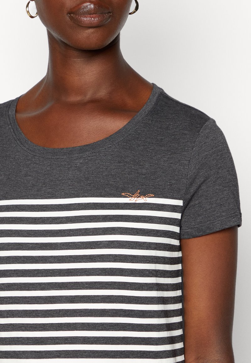 Damen T-Shirts | TOM TAILOR DENIM RELAXED TEE T-Shirt print dark grey/white/anthrazit - GB59995 Damen T-Shirts | TOM TAILOR DENIM RELAXED TEE T-Shirt print dark grey/white/anthrazit - GB59995