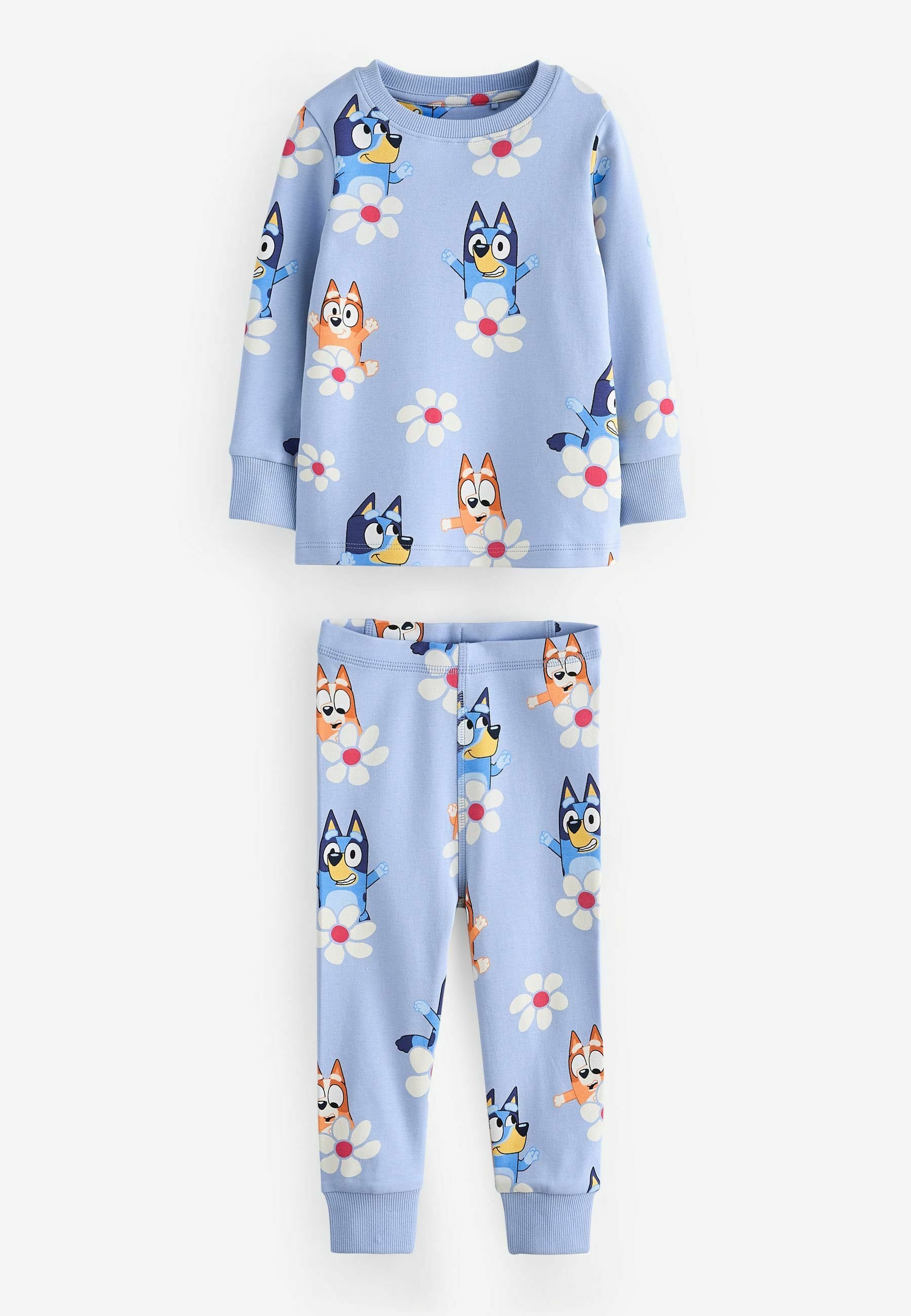Bluey Schlafanzug Für Mädchen In Flieder – Langärmliges Pyjama-Set Mit Hose (Größen 18M-6J)