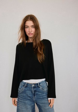 Stradivarius, RAGLAN SLEEVE JUMPER - Pullover - black