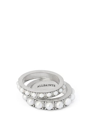 AllSaints, ALLSAINTS NELLIE PEARL BAND RING SET - Bague - open white