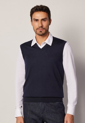 ULTRAFINE V NECK - Strickpullover - Blue