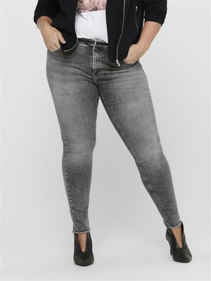 ONLY Carmakoma, CARWILLY LIFE RAW - Skinny fit jeans - grey denim