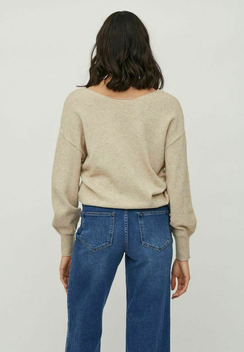 Damen Strickjacken | Vila VIRIL Strickpullover natural melange/beige - GW13874 Damen Strickjacken | Vila VIRIL Strickpullover natural melange/beige - GW13874