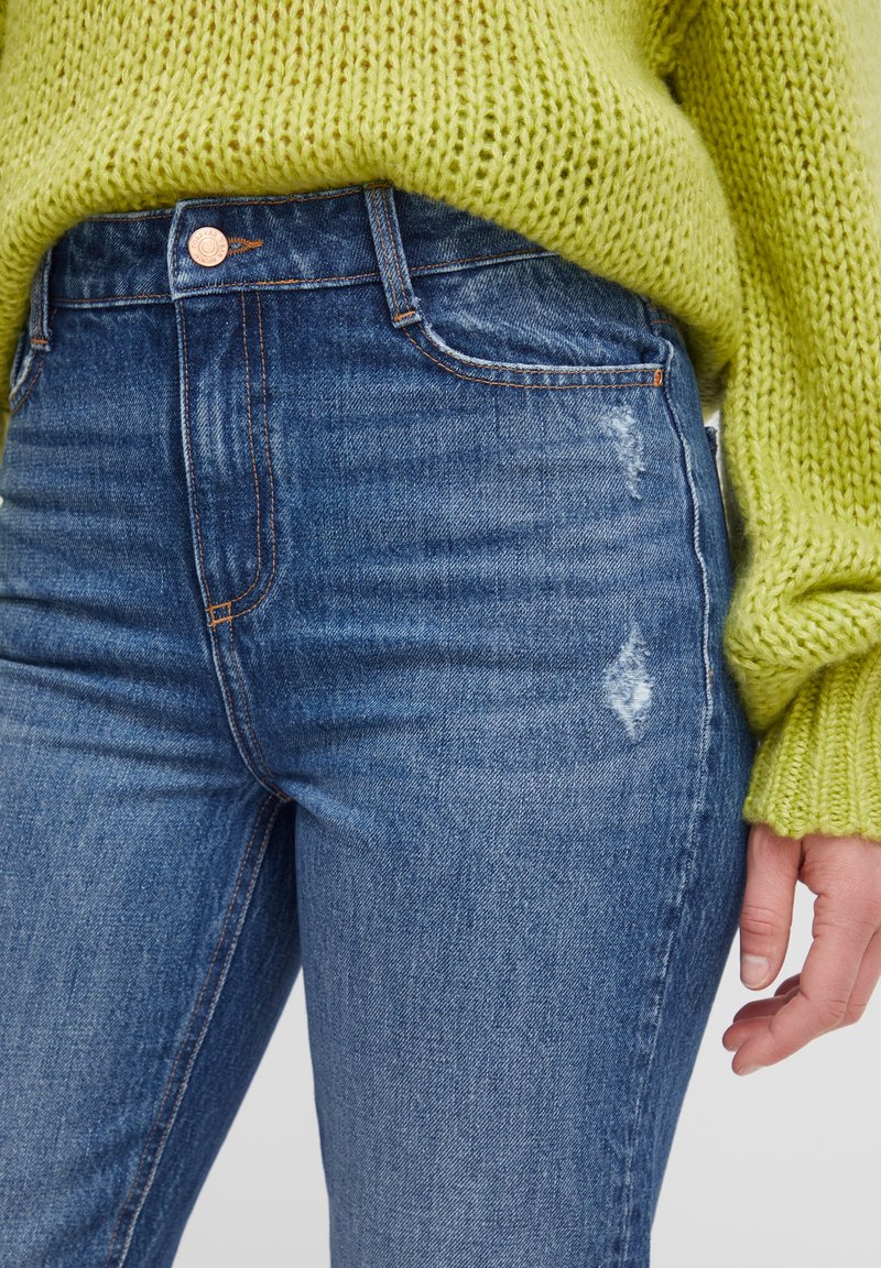 b.young BYMOM KALO - Slim fit jeans - mid blue denim/blue denim  