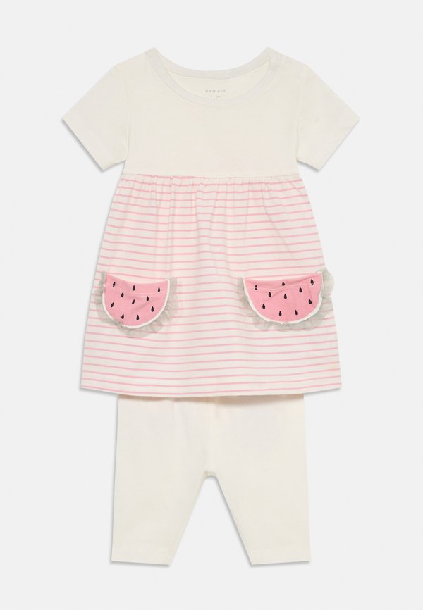 NBFJABELLE SS DRESS SET - Freizeitkleid - cloud dancer