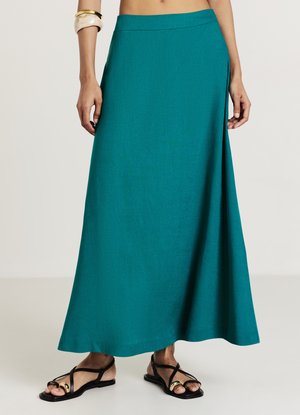 Calliope LUNGA VISC - Jupe longue - verde petrolio