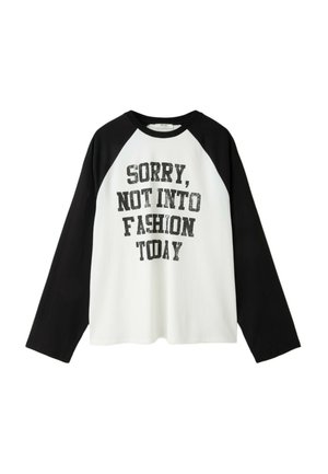 Stradivarius, LONG SLEEVE RAGLAN T-SHIRT - T-shirt à manches longues - black