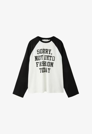 Stradivarius, LONG SLEEVE RAGLAN T-SHIRT - T-shirt à manches longues - black