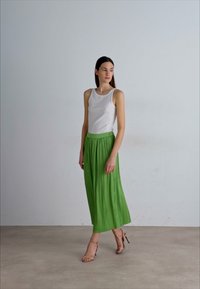 BOSS VAPLISSA - A-line skjørt - open green