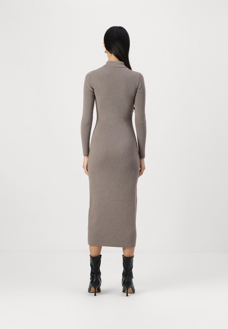 fitted rose gold dress Parchment Cable Knit Drop Shoulder Loose Fit Sweater Dress – Brooke Logan  Studios