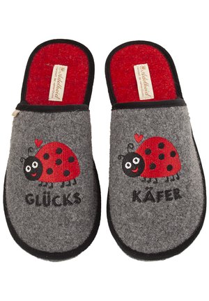 GLÜCKSKÄFER - Slippers - silbergrau