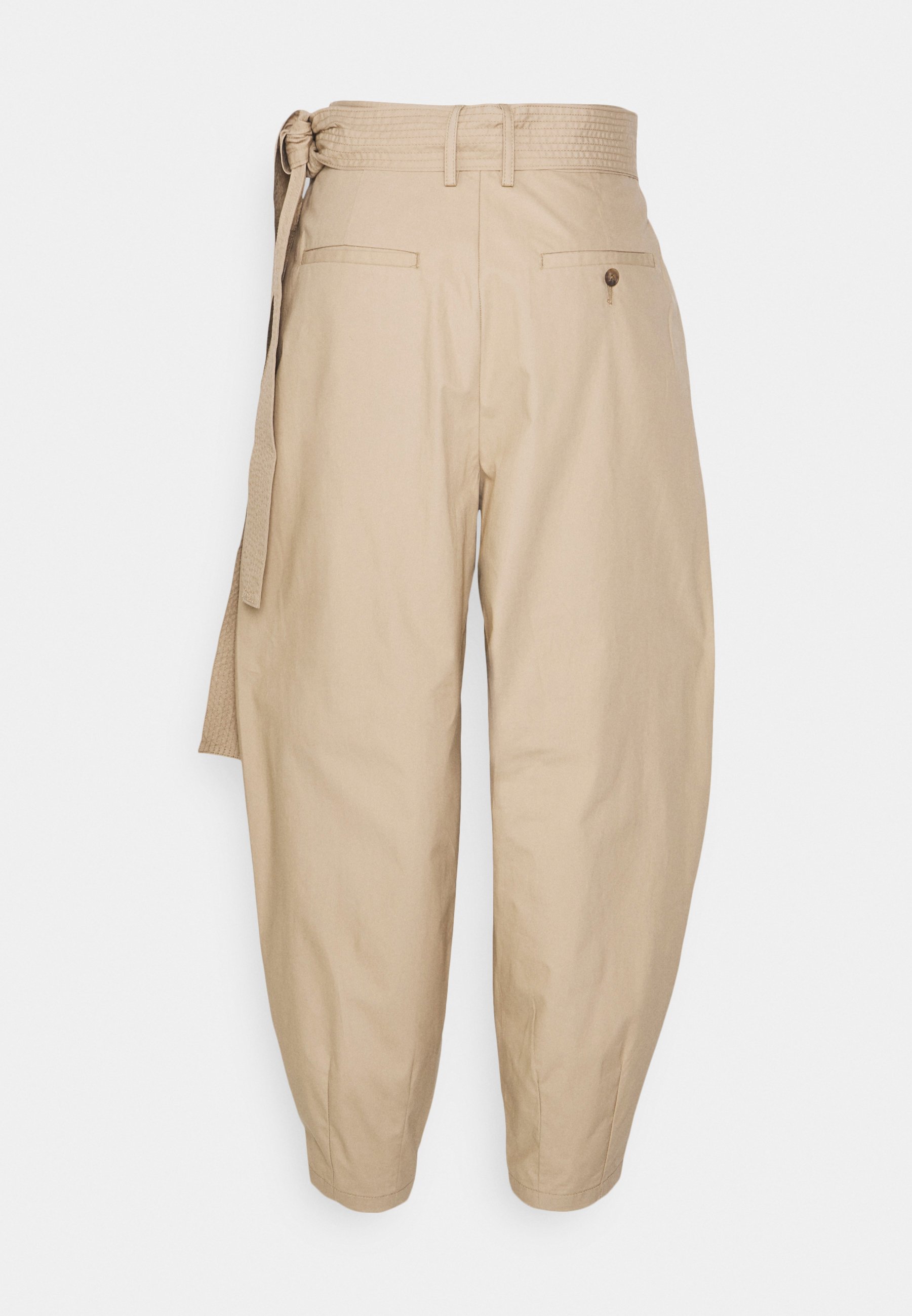 Polo Ralph Lauren OVERSIZE BELTED COTTON PANT - Pantaloni - vintage khaki/ beige - Zalando