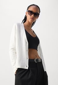 Marc O'Polo CARDIGAN LONGSLEEVE V-NECK - Ζακέτα - white