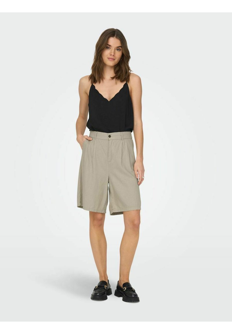 ONLY ONLCARO WIDE Shorts oxford tan/donkerbruin Zalando.nl