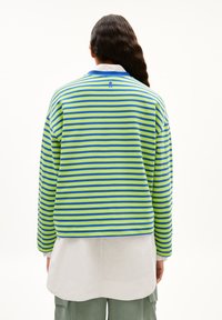 ARMEDANGELS FRANKA STRIPE - Maglietta a manica lunga - super lime dynamo blue