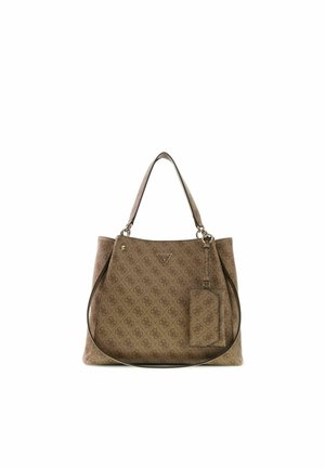 Guess, LORELLA LOGO GIRLFRIEND TOTE - Shopping bag - latte logo