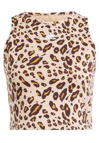 ESSENTIALS ANIMAL PRINT CROPPED TANK - Top - magic beige/mesa/shadow brown