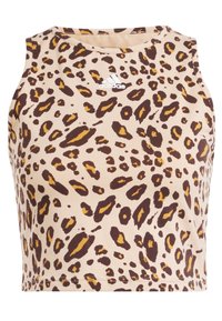 ESSENTIALS ANIMAL PRINT CROPPED TANK - Viršus - magic beige/mesa/shadow brown