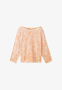 Unselected, orange abstract leaf knit