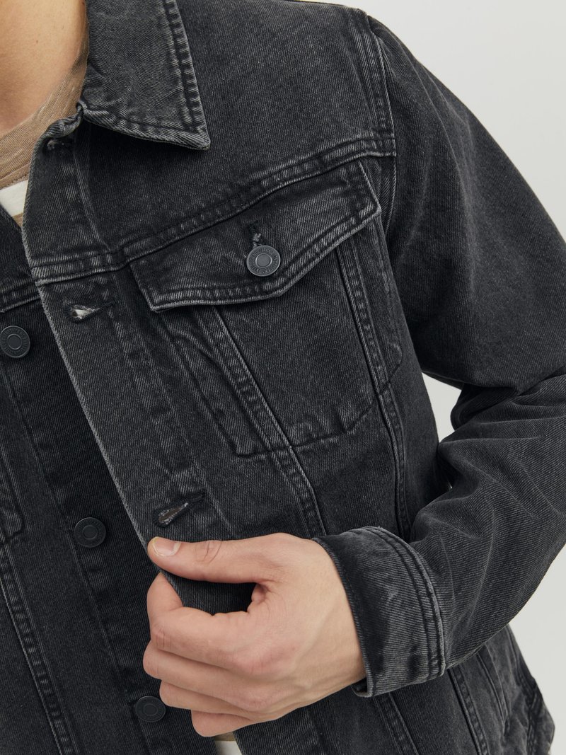 Jack & Jones JJIDEREK JJJACKET - Spijkerjas - black denim/zwart denim