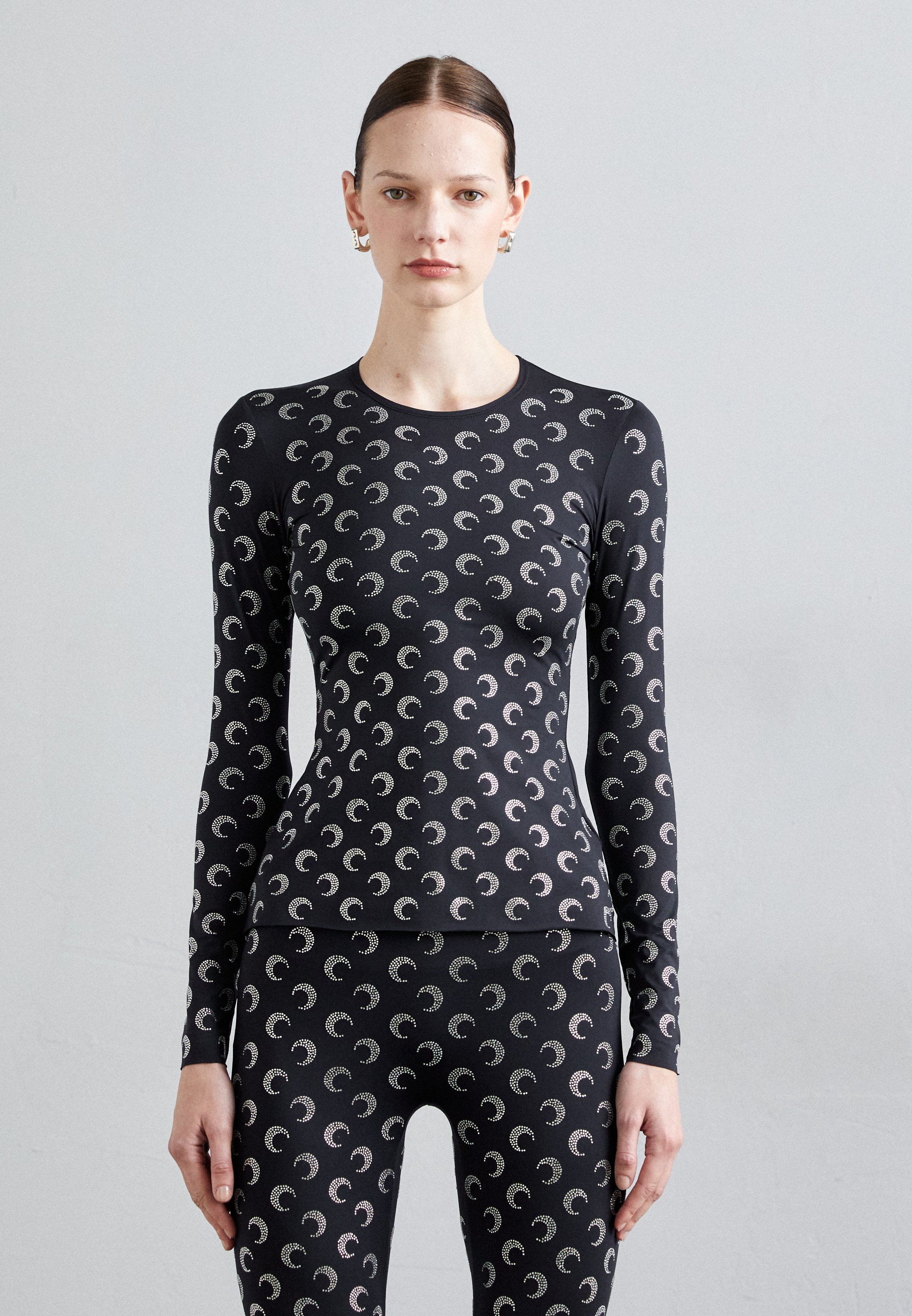 MARINE SERRE MOON CREWNECK - Long sleeved top - black - Zalando.co.uk