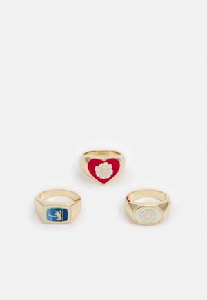 PCAVILMA 3 PACK - Ring - gold-coloured/multi