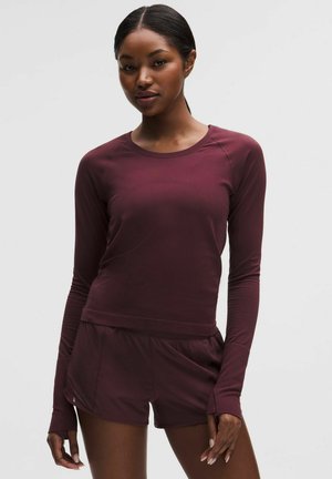 SWIFTLY TECH  2.0 RACE - Majica z dolgimi rokavi - burgundy bay burgundy bay