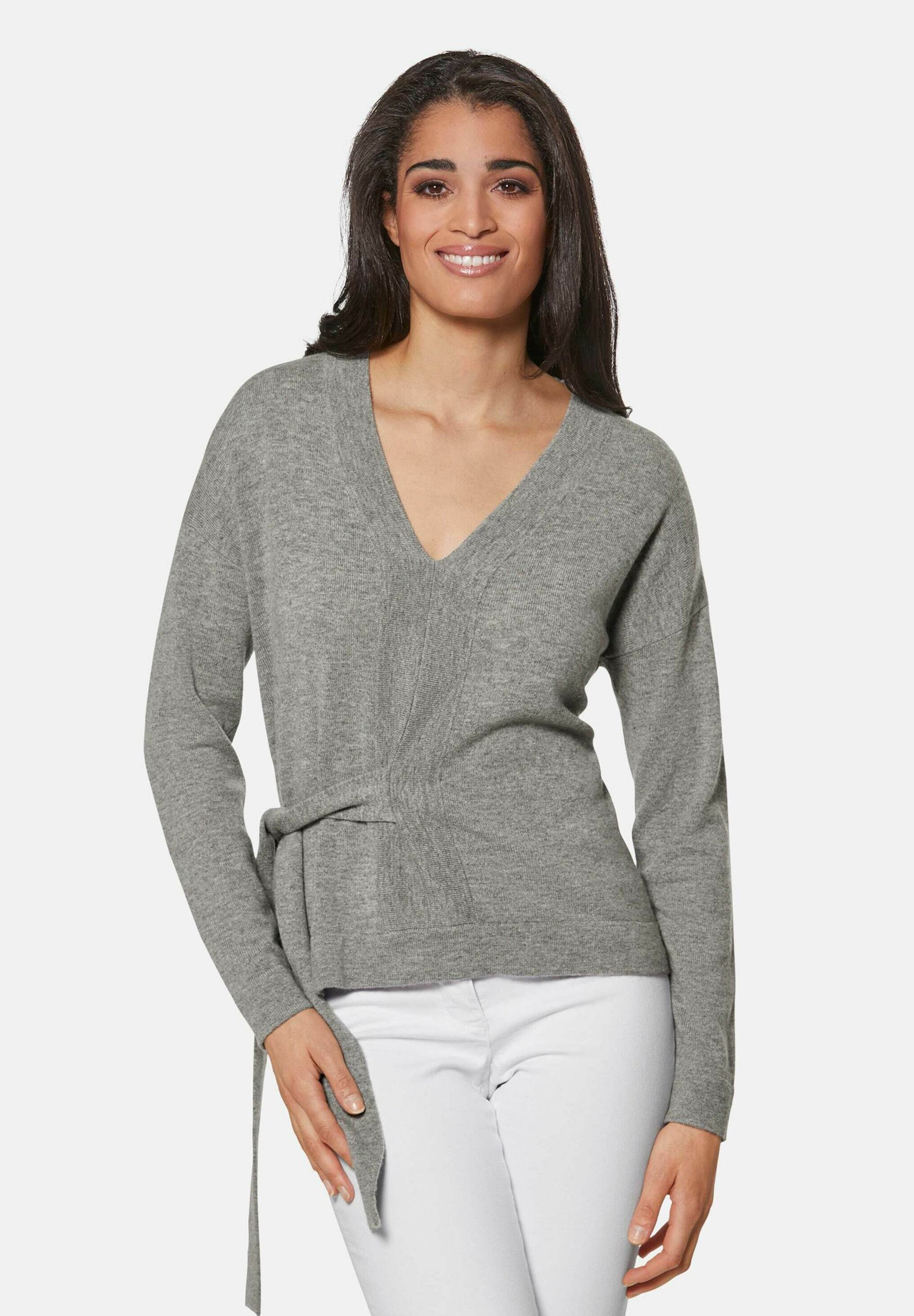 MADELEINE Strickpullover grey melange/grau