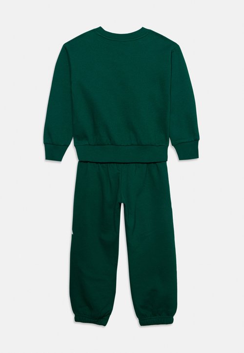 adidas BLOCK LITTLE UNISEX SET - Tracksuit - collegiate green/white — photo 2