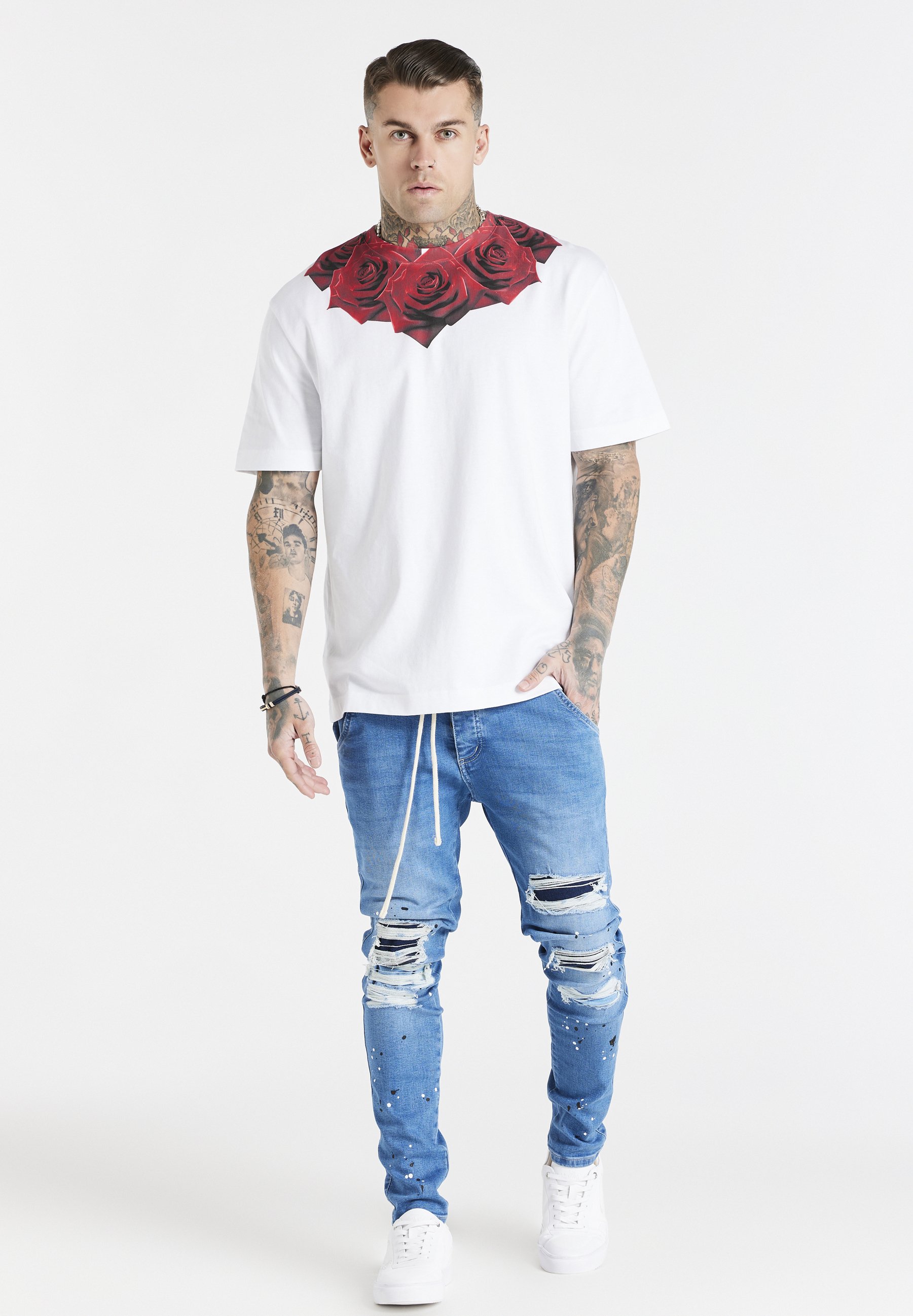 SIKSILK Slim fit jeans - washed blue/blue - Zalando.co.uk