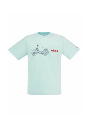 T-shirt con stampa - azzurro