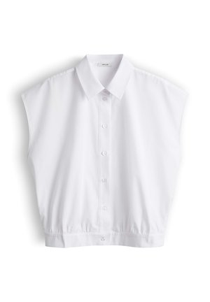 OPUS, LOOSE BALLOON HEM - Overhemdblouse - white