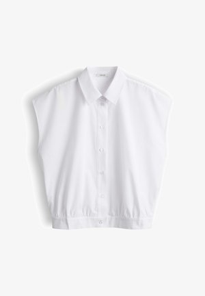 OPUS, LOOSE BALLOON HEM - Overhemdblouse - white